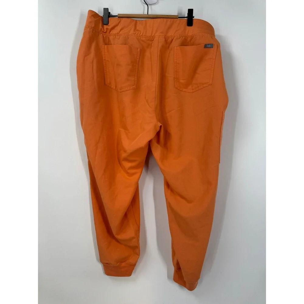 FIGS Zamora Jogger Scrub Pants Womens‎ XXL Petite Orange Technical W18SW2005P
